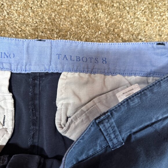 Talbots The Weekend Chino Pants Women 8 Blue Cotton Stretch Tapered Leg Mid Rise - Picture 5 of 14
